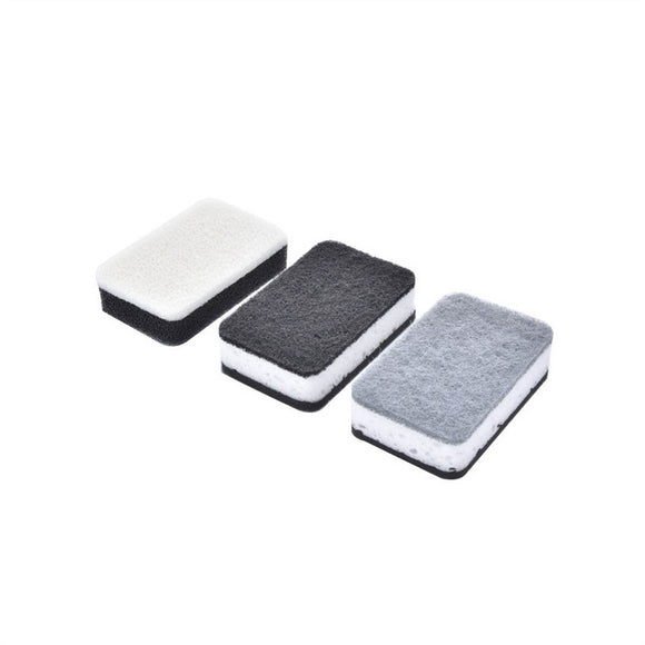 3pcs Double Sided Dishwashing Cleaning Sponge Kitchen