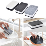 3pcs Double Sided Dishwashing Cleaning Sponge Kitchen